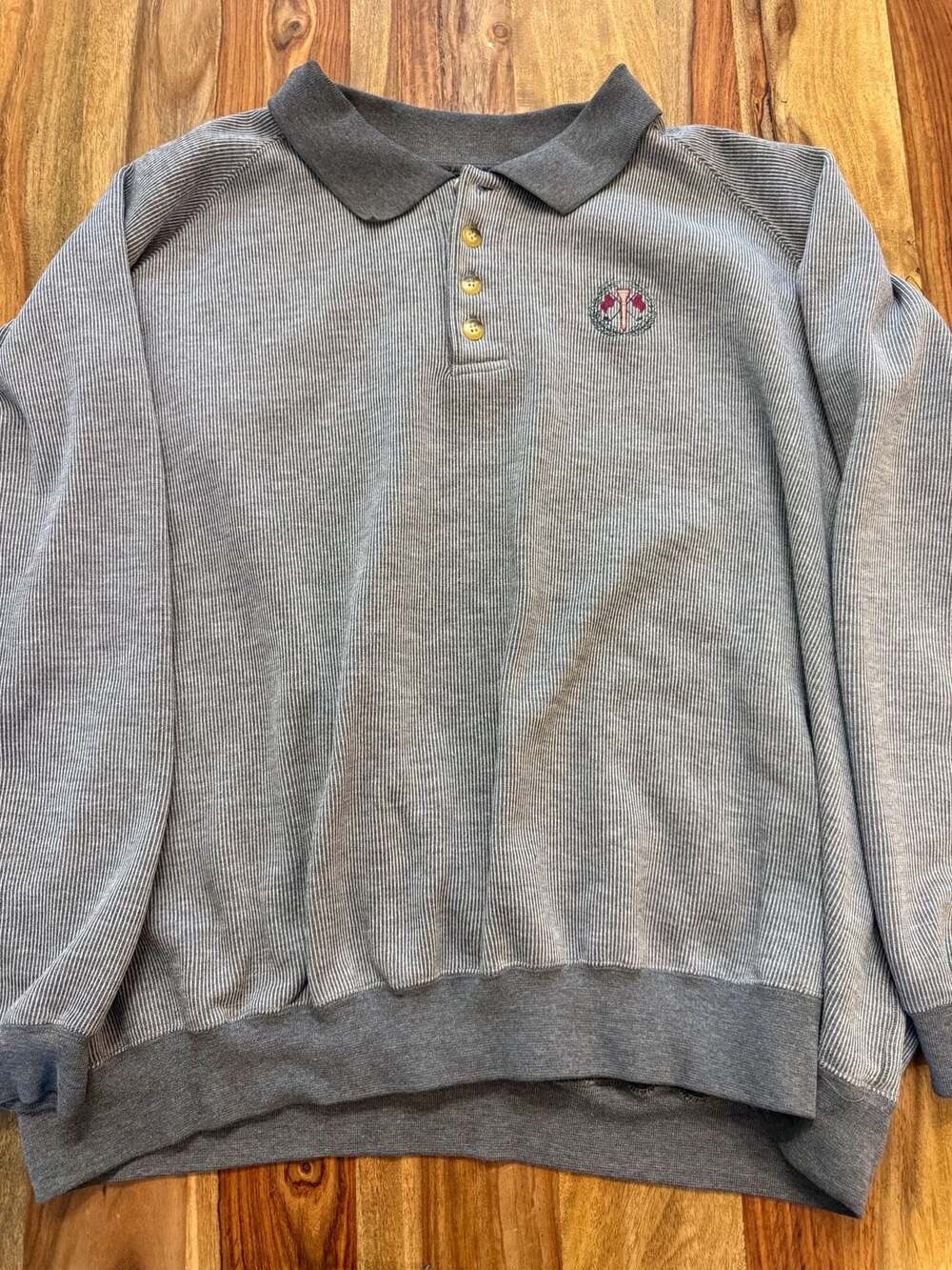 Vintage Lee Sport Golf Polo Sweatshirt Size 2XL Grey